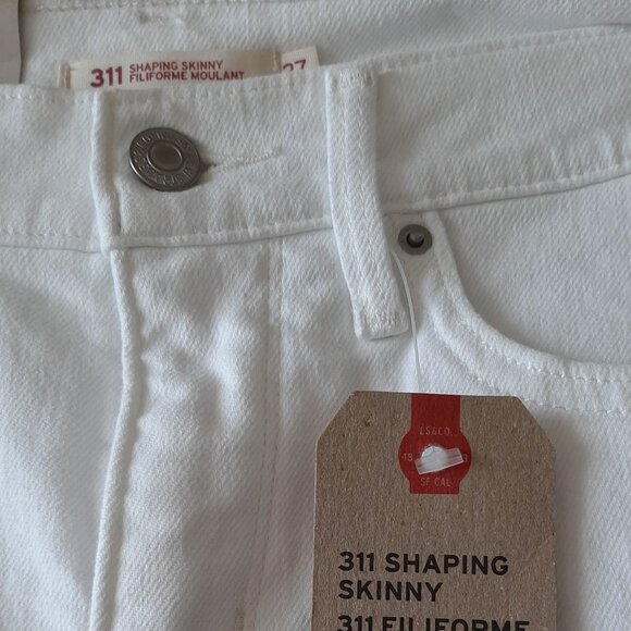 LEVI'S 311 Shaping Jeans - White - Size 27 - Picture 3 of 7